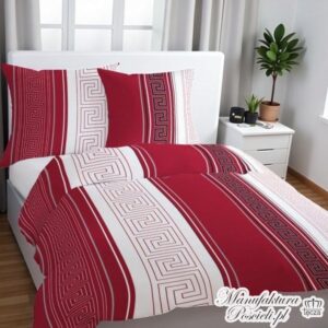 Pościel grecki bordo 100% bawełna 160x200 - obrazek 2