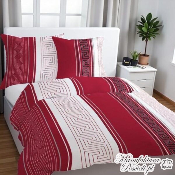Pościel grecki bordo 100% bawełna 160x200