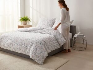 Pościel satyna jasne kwiatuszki 220x200  5178B